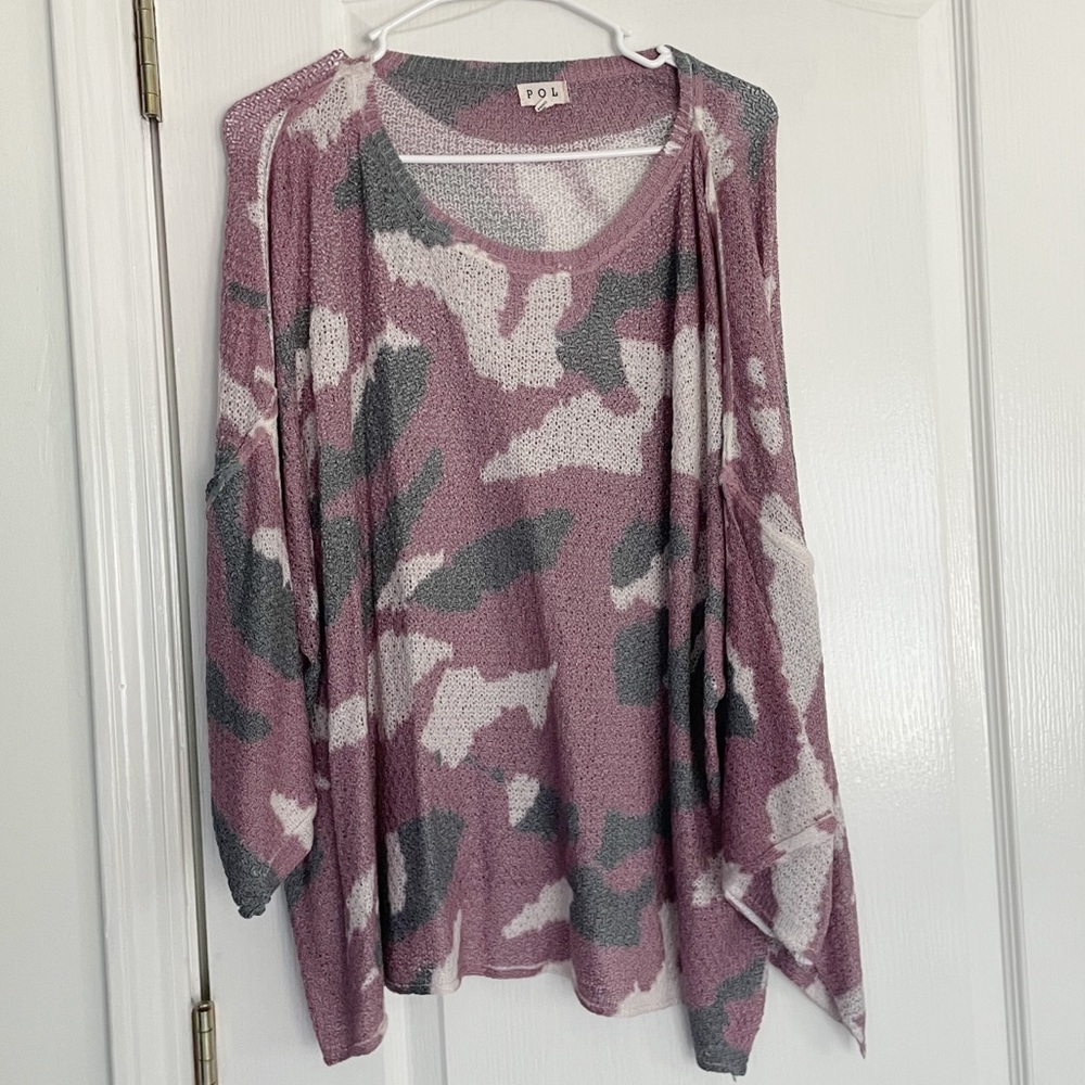 POL mauve camo top